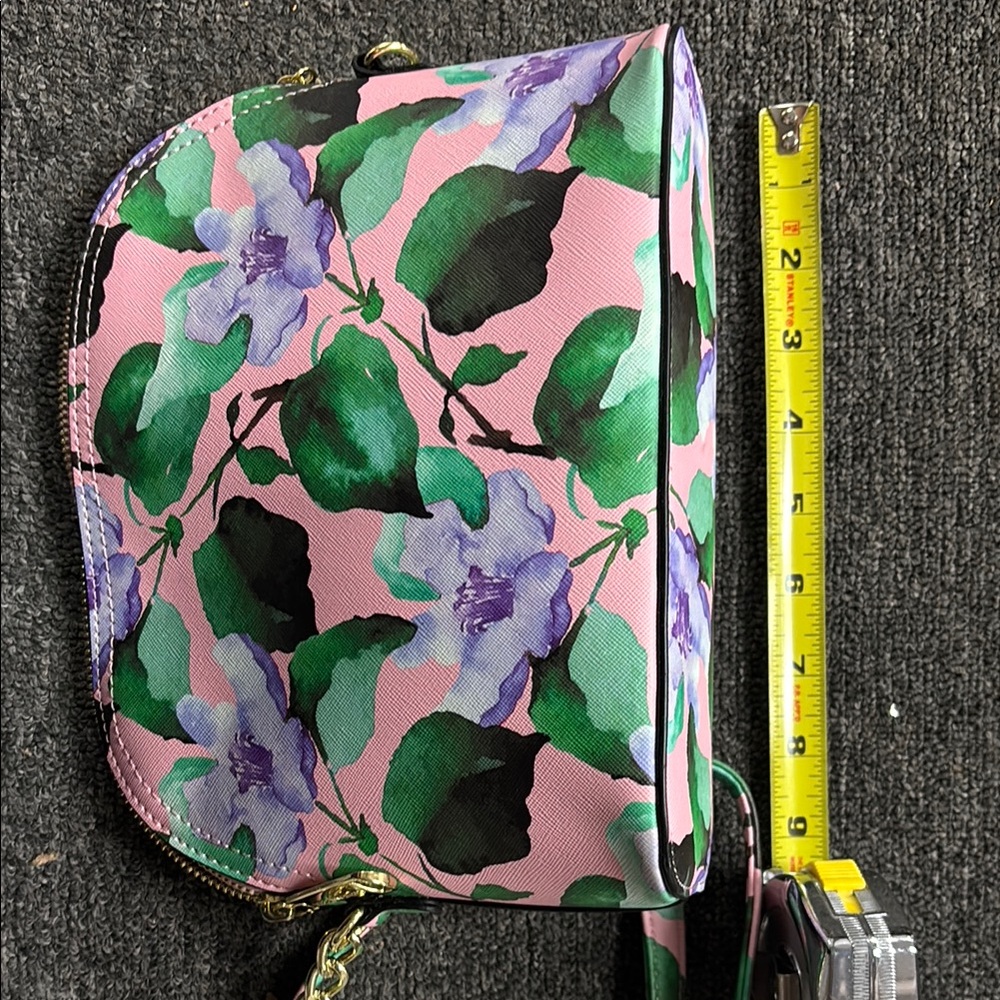 Steve Madden Pink and Green Floral Crossbody Bag